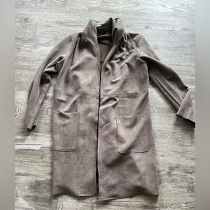 Women’s Premise Studio faux suede‎ open front jacket